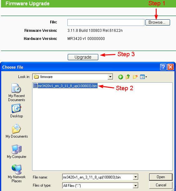 указать файл прошивки