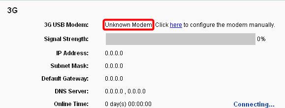 не распознан модем