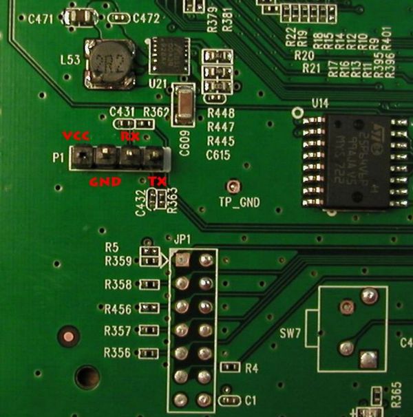 4 контактный разъем serial tplink WR1043ND