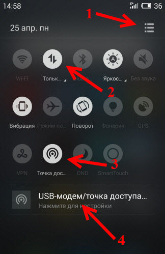 Раздаем интернет по Wi-Fi на смартфоне