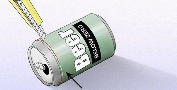 Верхнюю часть также нужно отрезать